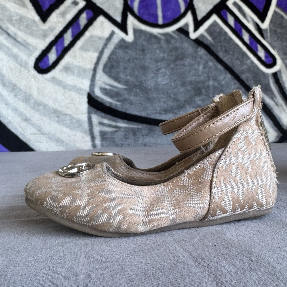 Size 8c - MICHAEL Michael Kors Girls Logo Ballet Flats